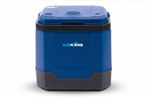 LODÓWKA TURYSTYCZNA IK-17-35L 35 L Z FUNKCJĄ GRZANIA DO +65° 12V USB 5V GŁOŚNIK BLUETOOTH NIEBIESKA + GRATIS