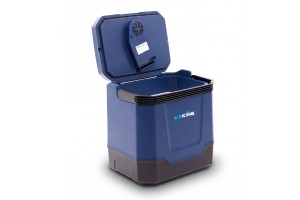 LODÓWKA TURYSTYCZNA IK-17-35L 35 L Z FUNKCJĄ GRZANIA DO +65° 12V USB 5V GŁOŚNIK BLUETOOTH NIEBIESKA + GRATIS