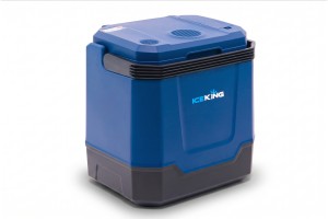 LODÓWKA TURYSTYCZNA IK-17-35L 35 L Z FUNKCJĄ GRZANIA DO +65° 12V USB 5V GŁOŚNIK BLUETOOTH NIEBIESKA + GRATIS
