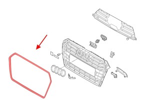 AUDI S4 B9 2019-2024 PO FACELIFTINGU RAMKA GRILLA CHROMOWANA 8W0853651D