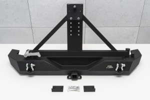 JEEP WRANGLER JK 2007-2018 ZDERZAK TYLNY SZEROKI PARAMOUNT PREMIUM Z ZAWIESIEM KOŁA