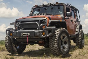 JEEP WRANGLER JK 2007-2018 ZDERZAK PRZEDNI STALOWY TANZANIA Z PAŁĄKIEM